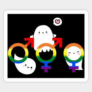 Diversity Rainbow Ghost Trio Magnet